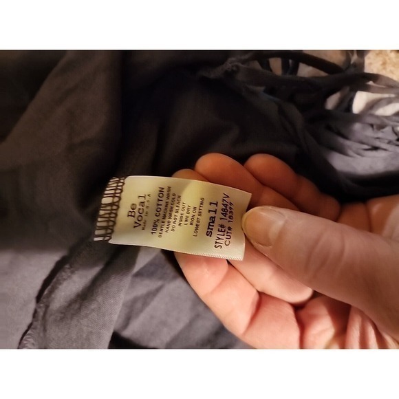 Voice of California NEW $59 Small Stars And Stripes Gray Boho Vest - Picture 8 of 10